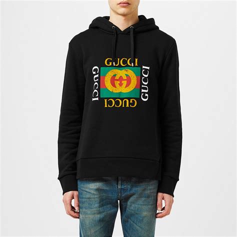 fake black gucci hoodie|Gucci trim tan hoodie.